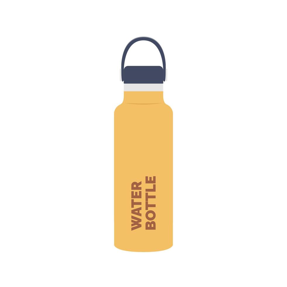 ilustración plana de la botella de agua. elemento de diseño de icono limpio sobre fondo blanco aislado vector