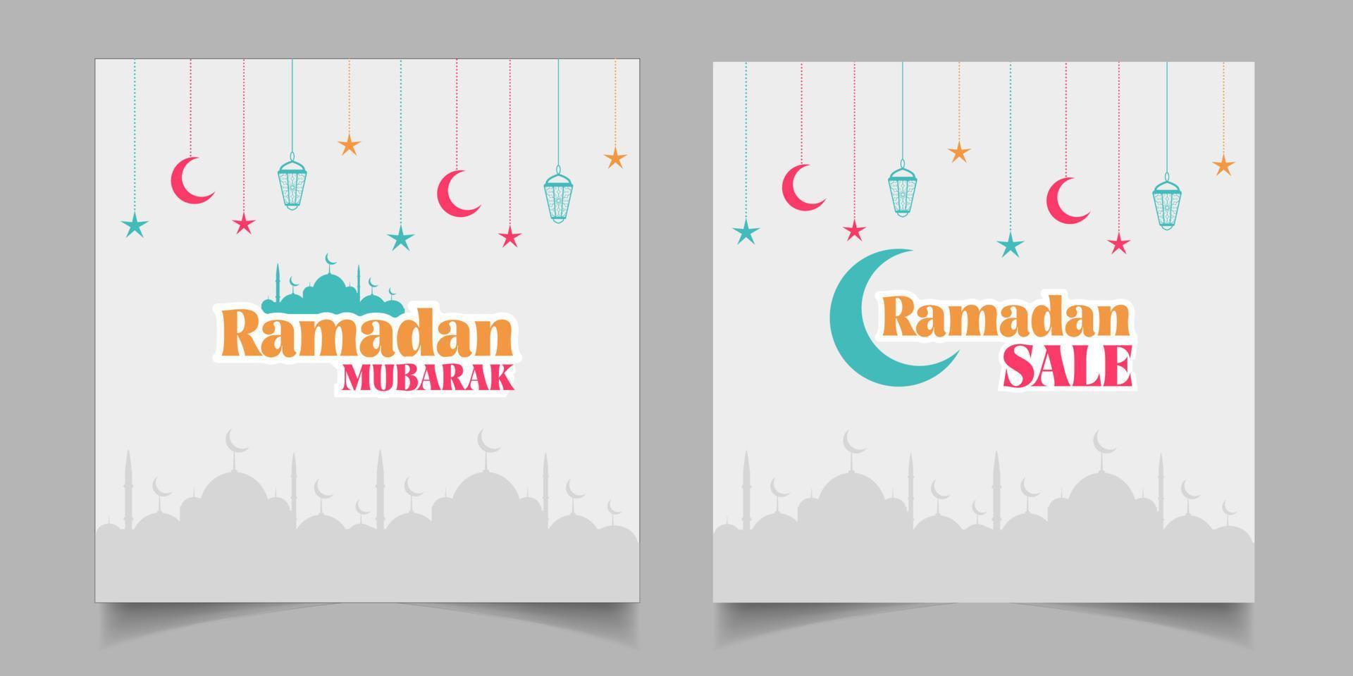 Ramadan Kareem sale Banner social media post vector