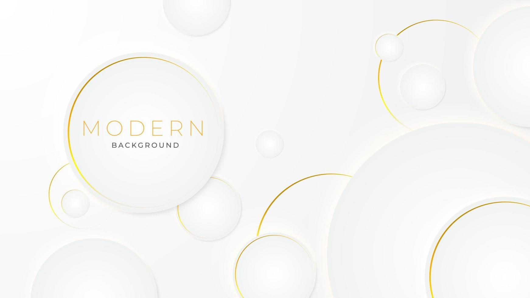 Modern abstract white background elegant circle shape design vector