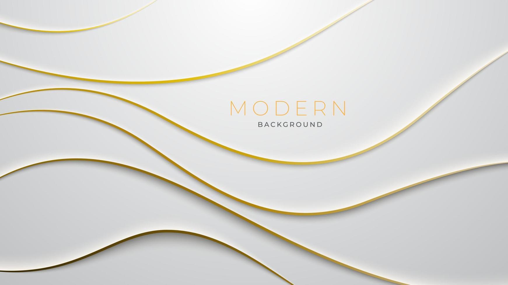 Modern wavy white background color light elegant style vector