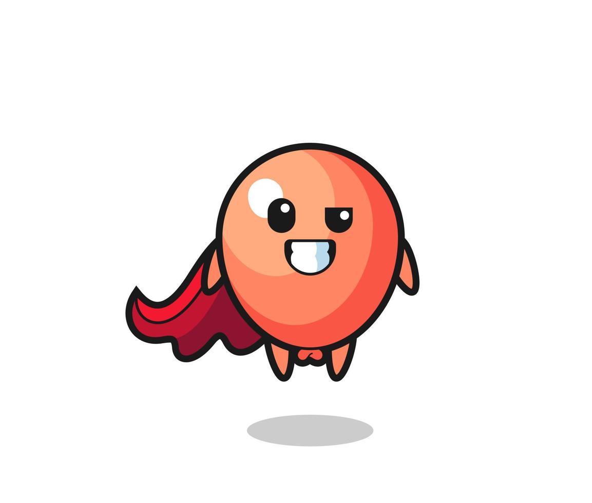 the cute balloon character as a flying superhero vector