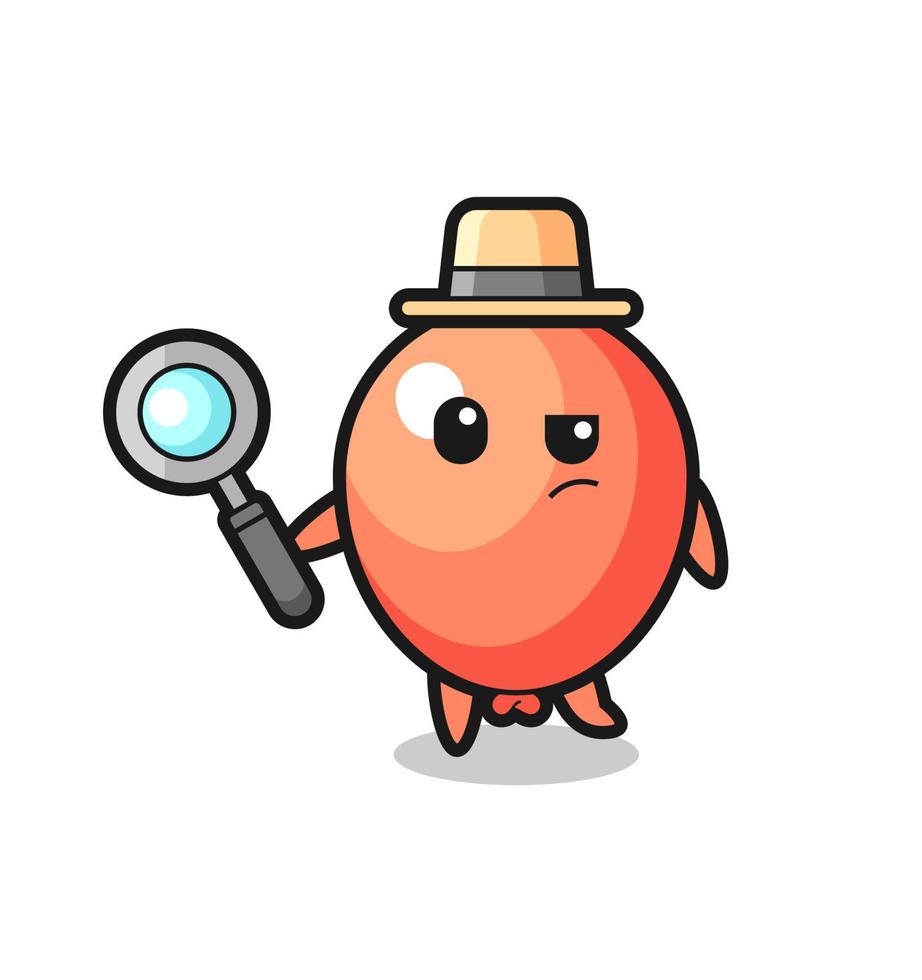 balloon detective character is analyzing a case vector