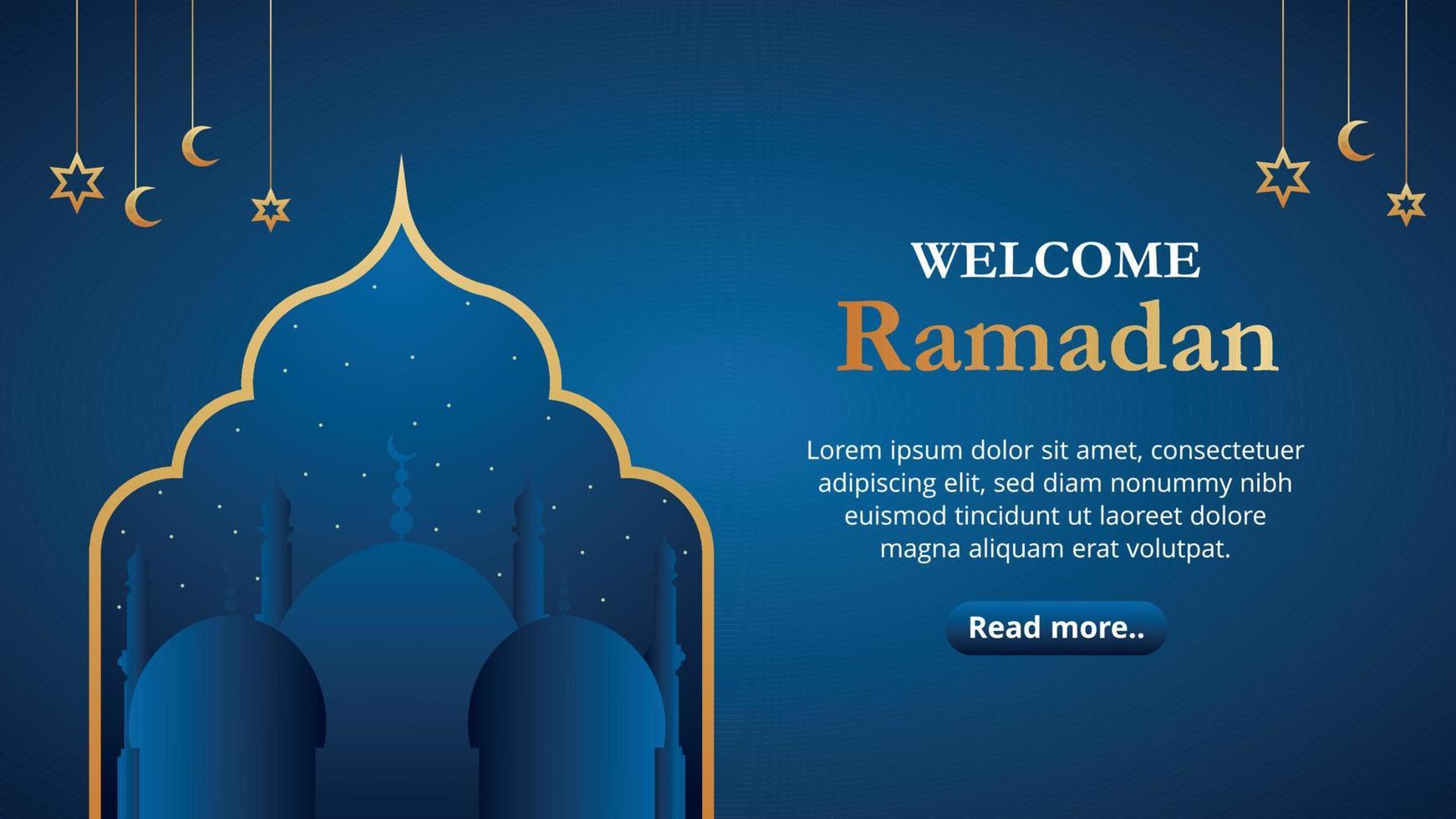Ramadan greetings social media banner design vector