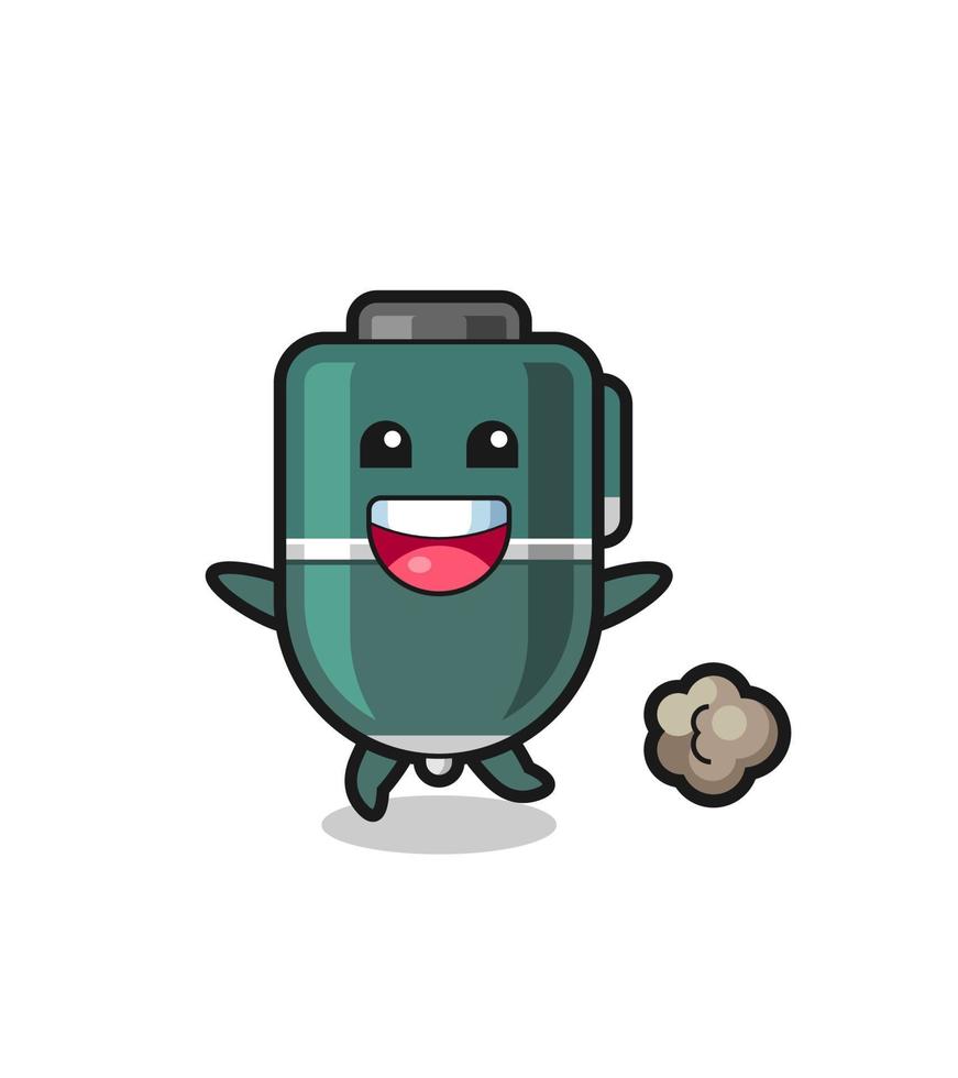 the happy ballpoint cartoon with running pose vector