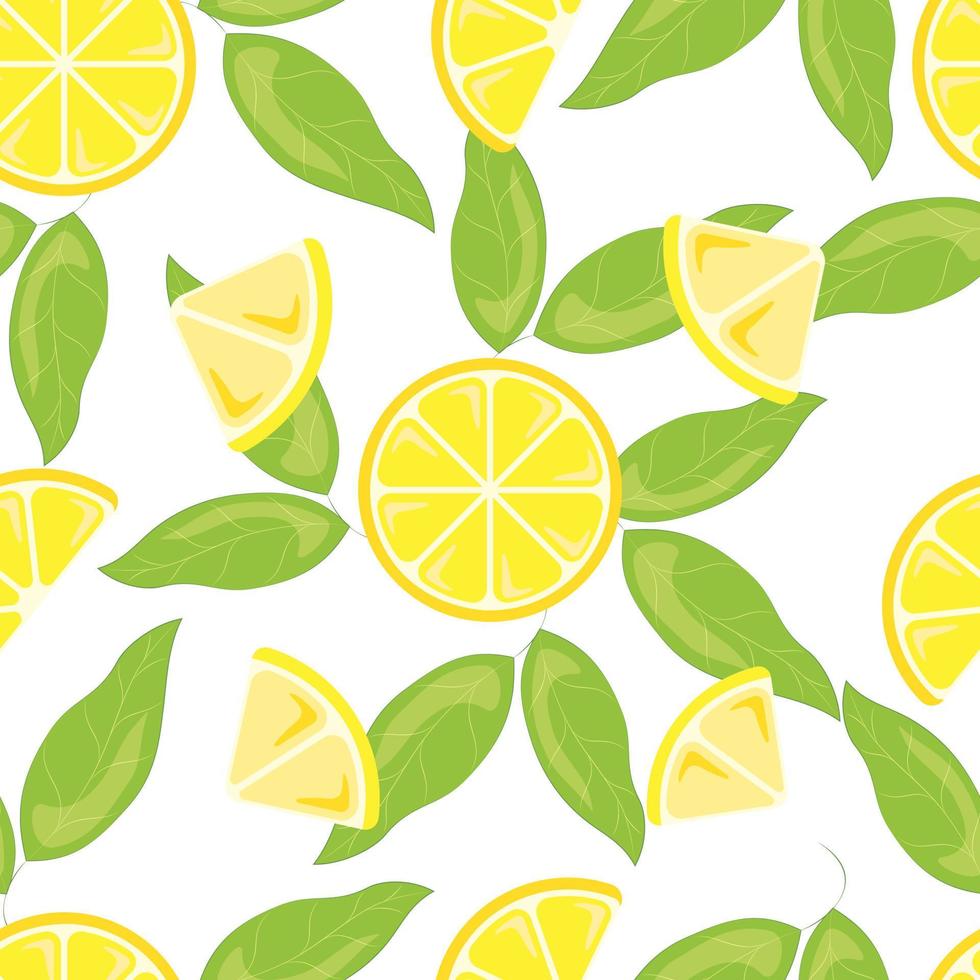 Seamless pattern with hand drawn lemons vector