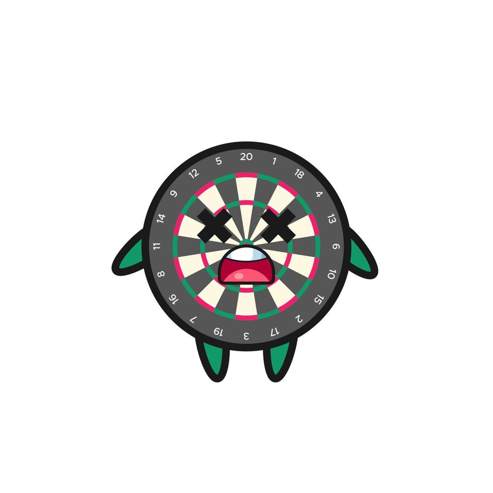 the dead dart board mascot character vector