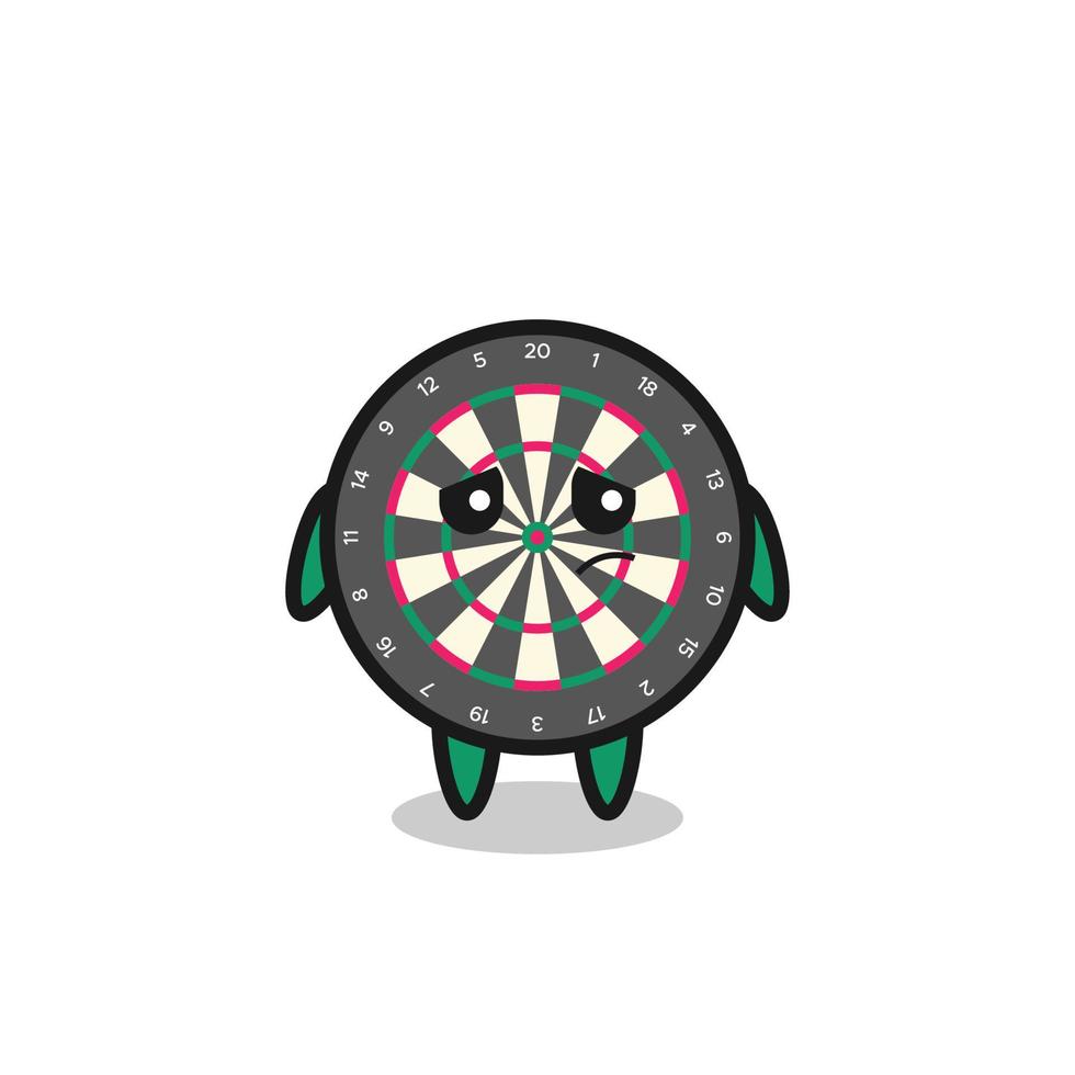 the lazy gesture of dart board cartoon character vector