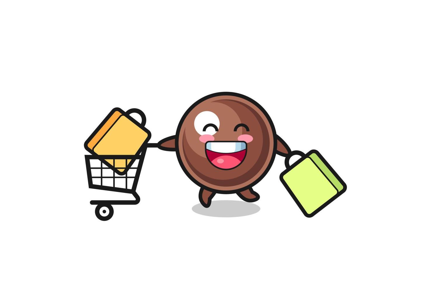 black Friday illustration with cute tapioca pearl mascot vector