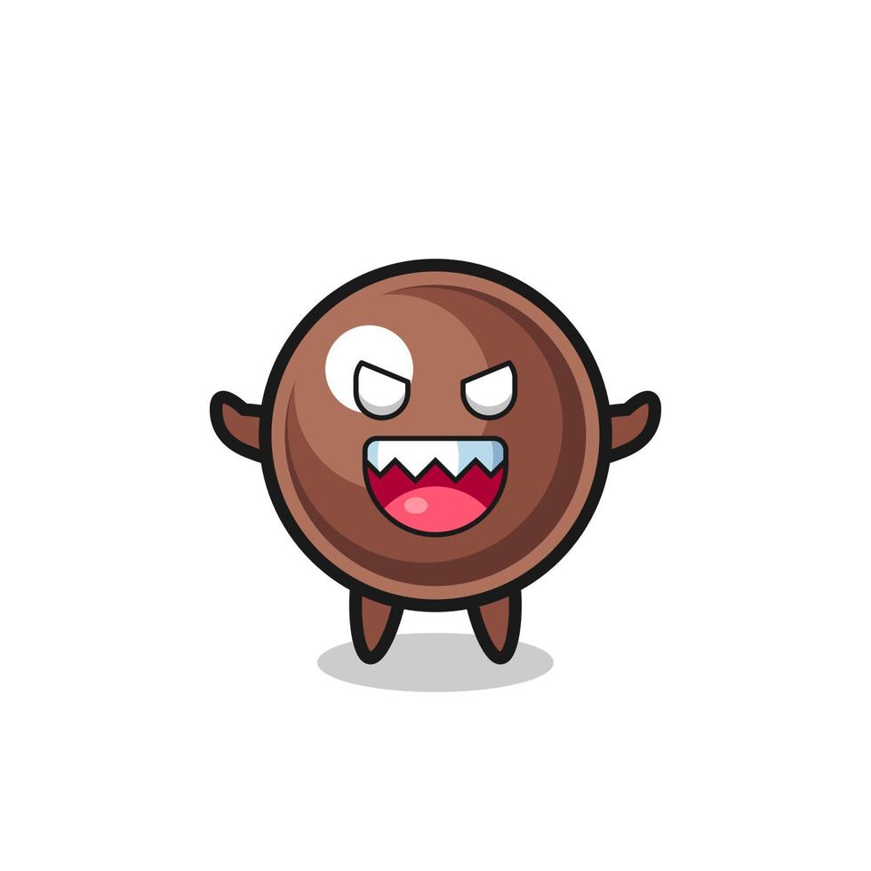 illustration of evil tapioca pearl mascot character vector