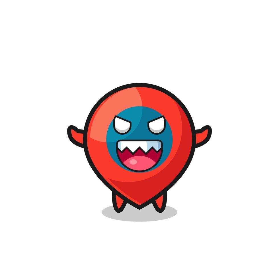 illustration of evil location symbol mascot character vector