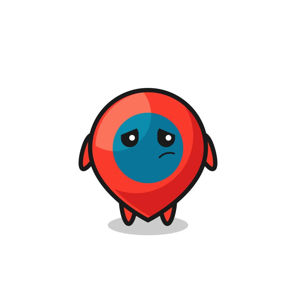 the lazy gesture of location symbol cartoon character vector