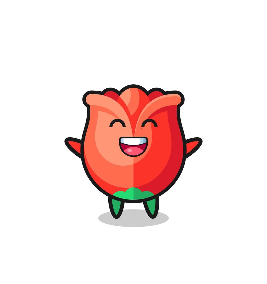 happy baby rose cartoon character vector