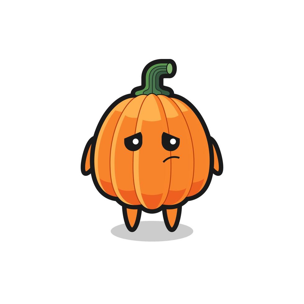 el gesto perezoso del personaje de dibujos animados de calabaza vector