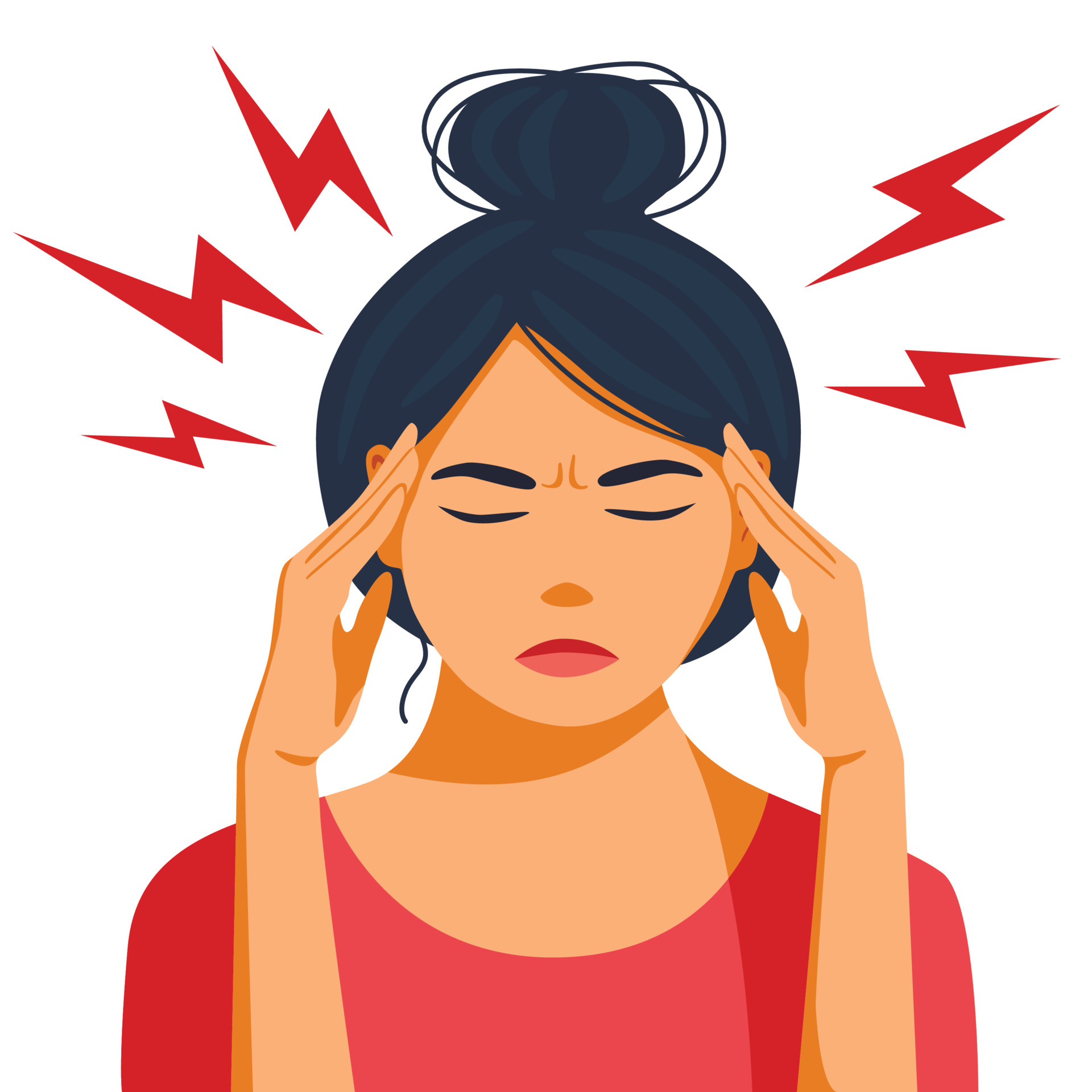 Young woman hold her head because of illness or stress at work. Flat vector cartoon style isolated 6781046 Vector Art at Vecteezy Young woman hold her head because of illness or stress at work. Flat vector cartoon style isolated 6781046 Vector Art at Vecteezy