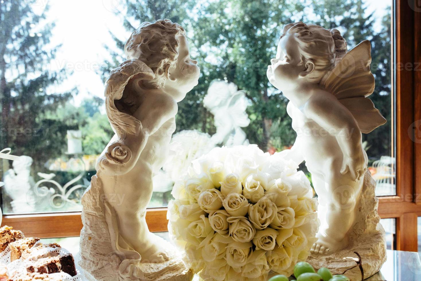 Good exquisite buffet table at a solemn event photo