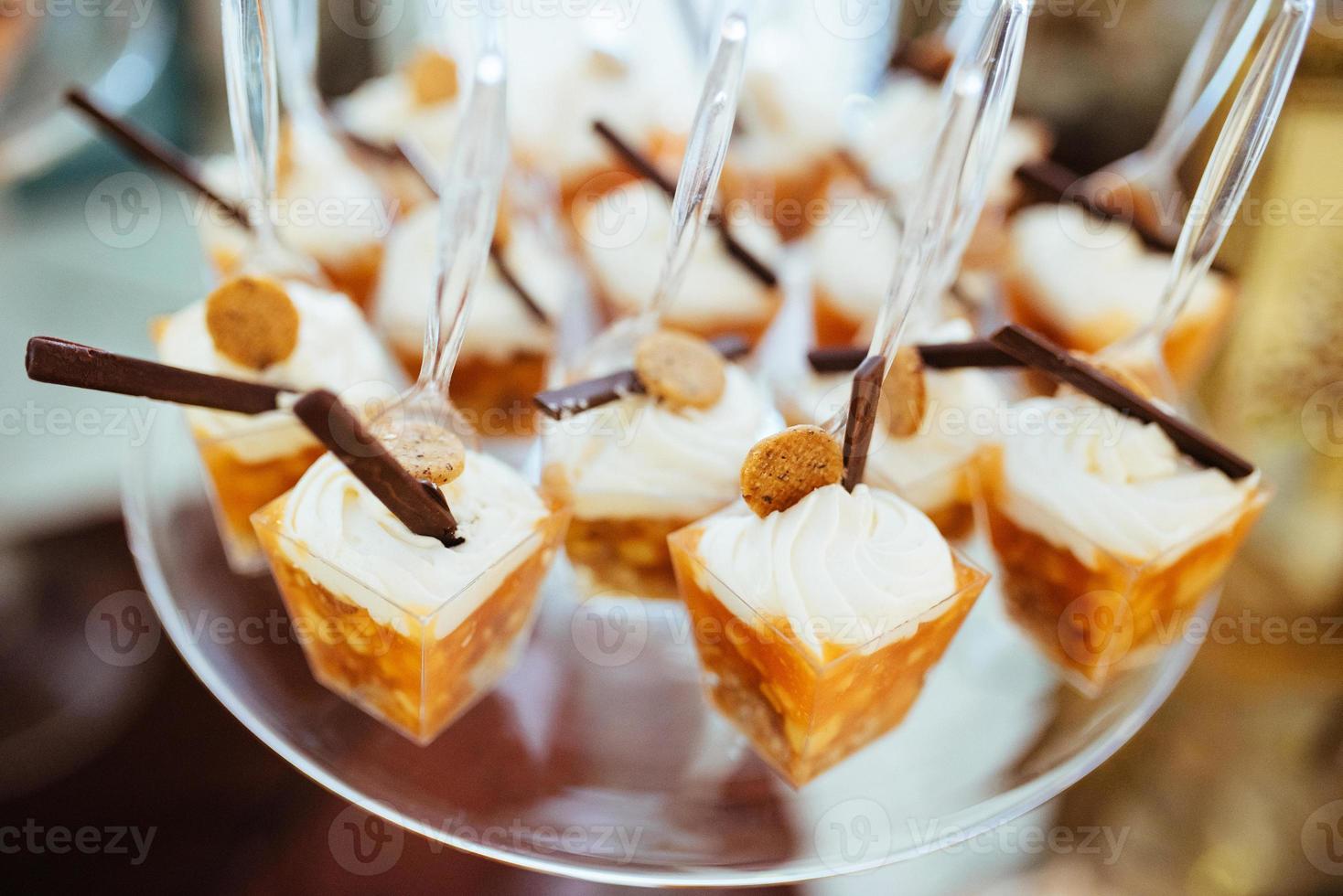 Good exquisite buffet table at a solemn event photo