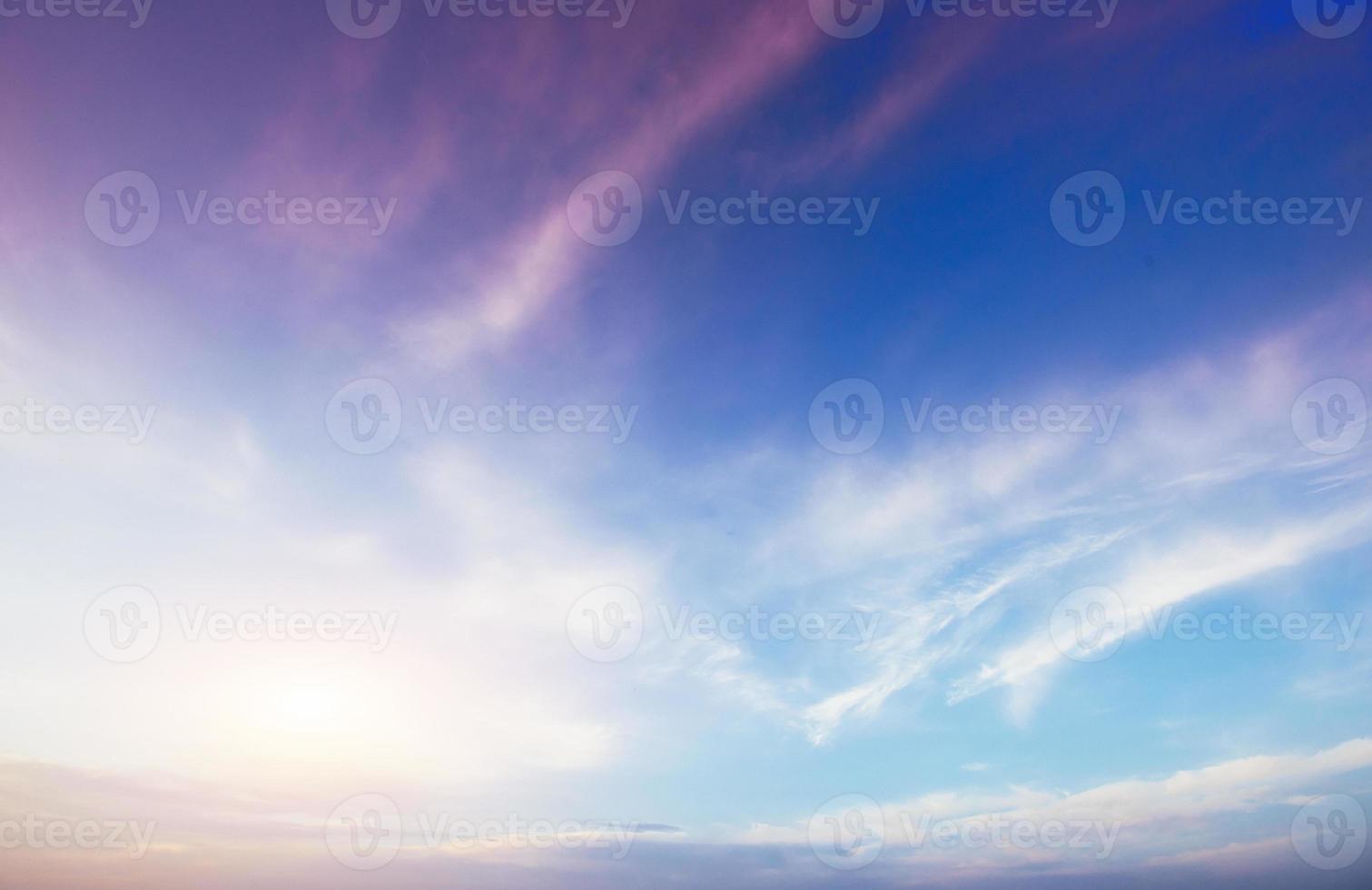 Sky background on sunset. photo
