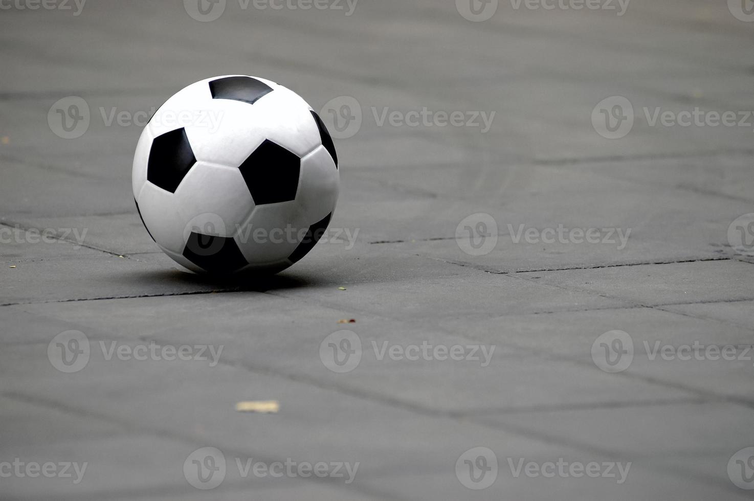 Black and white simple football soccer ball photo