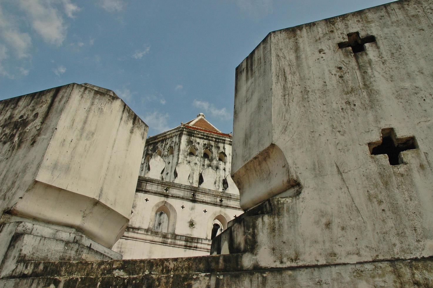Thai ancient fortress wall photo