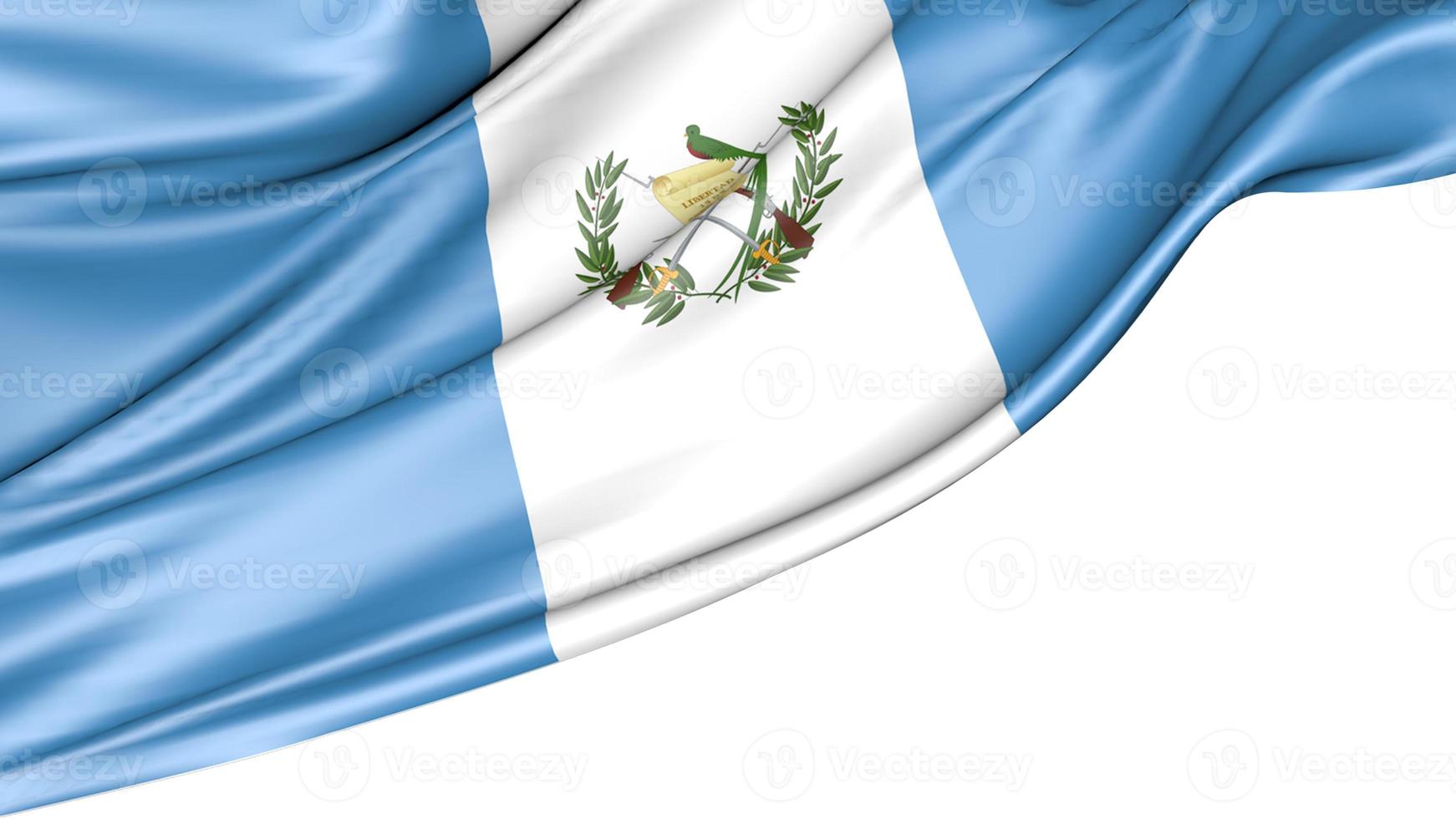 Guatemala Flag Isolated on White Background, 3D Illustration photo