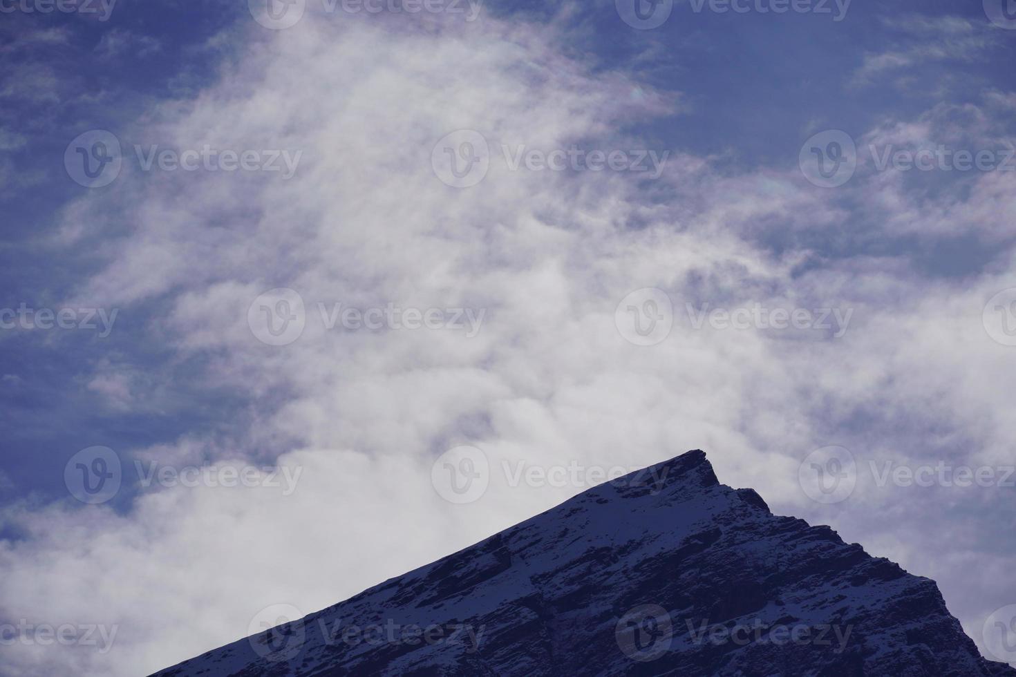 Blue Mountain with clouds photo