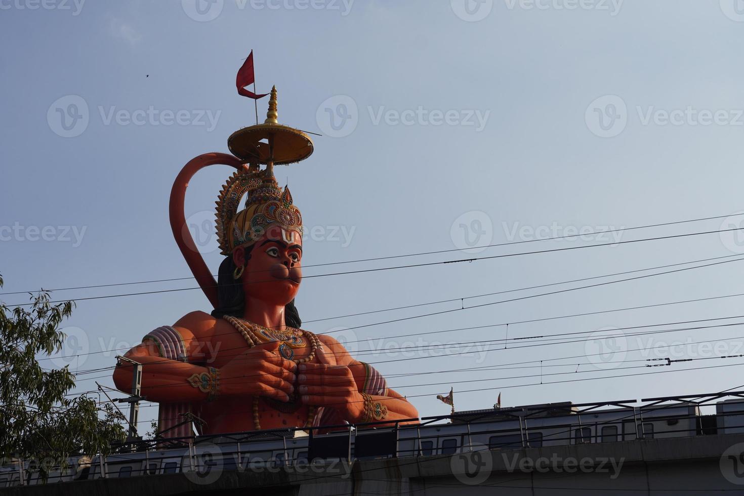 imagen de la estatua hindú de lord hanuman foto