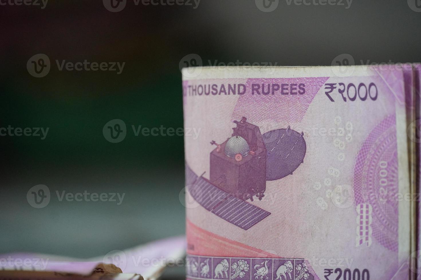 Indian money and banknotes, 2000 rupees photo