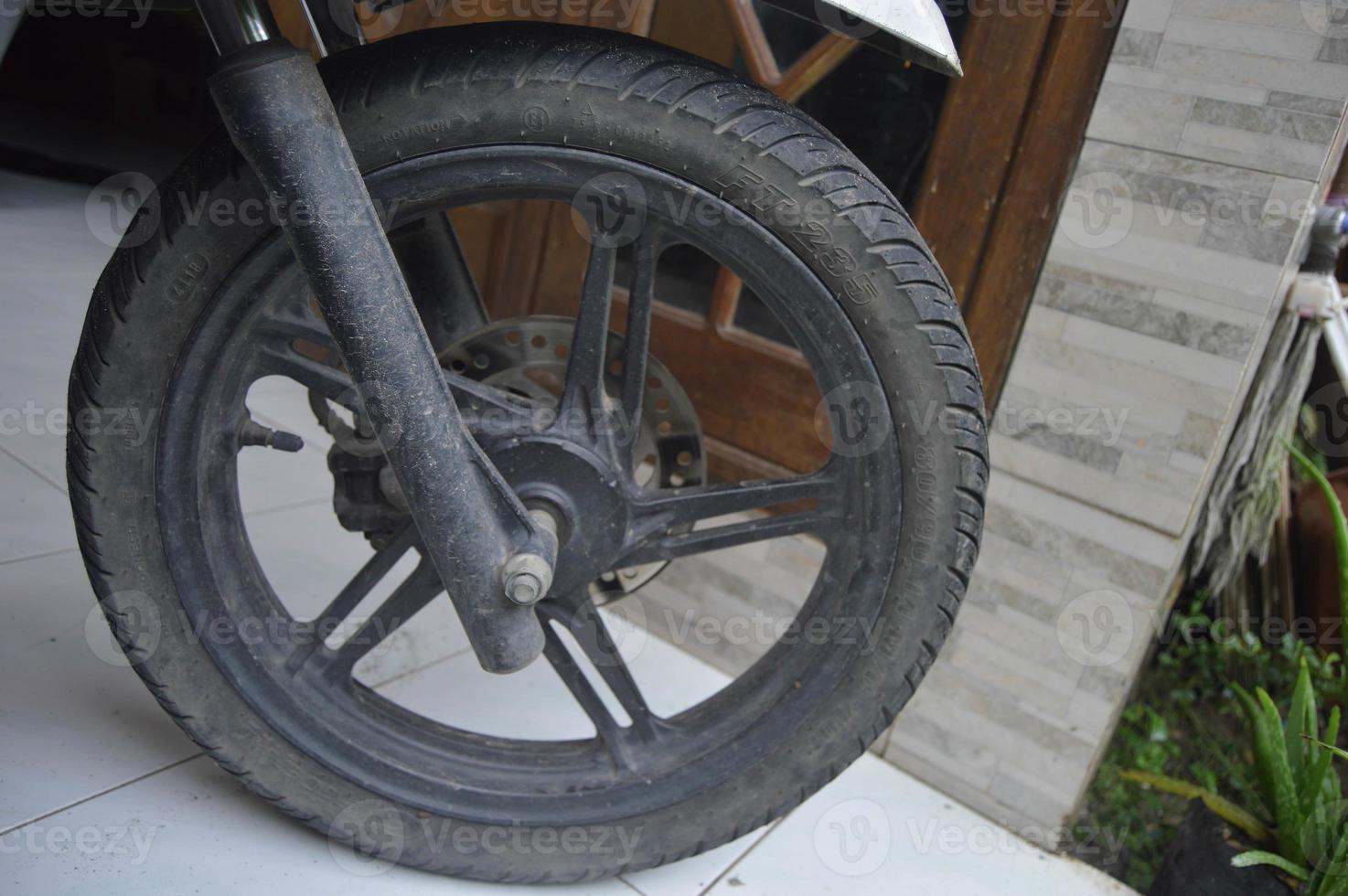 automatic motorcycle tire parts. photo