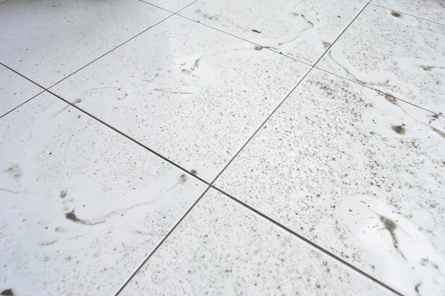 the floor of the house is dirty after it rains photo