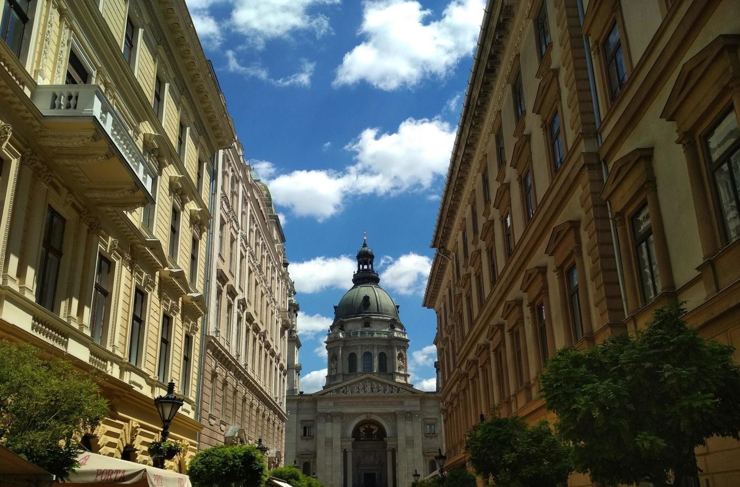 vista de los edificios de la ciudad de budapest, hungría foto