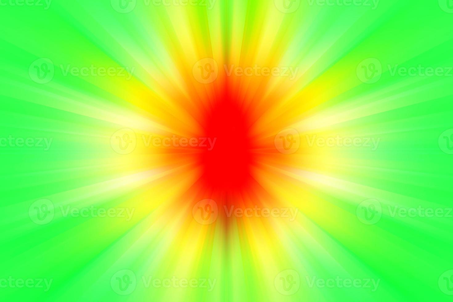 Radial illustration in red yellow and green color. photo