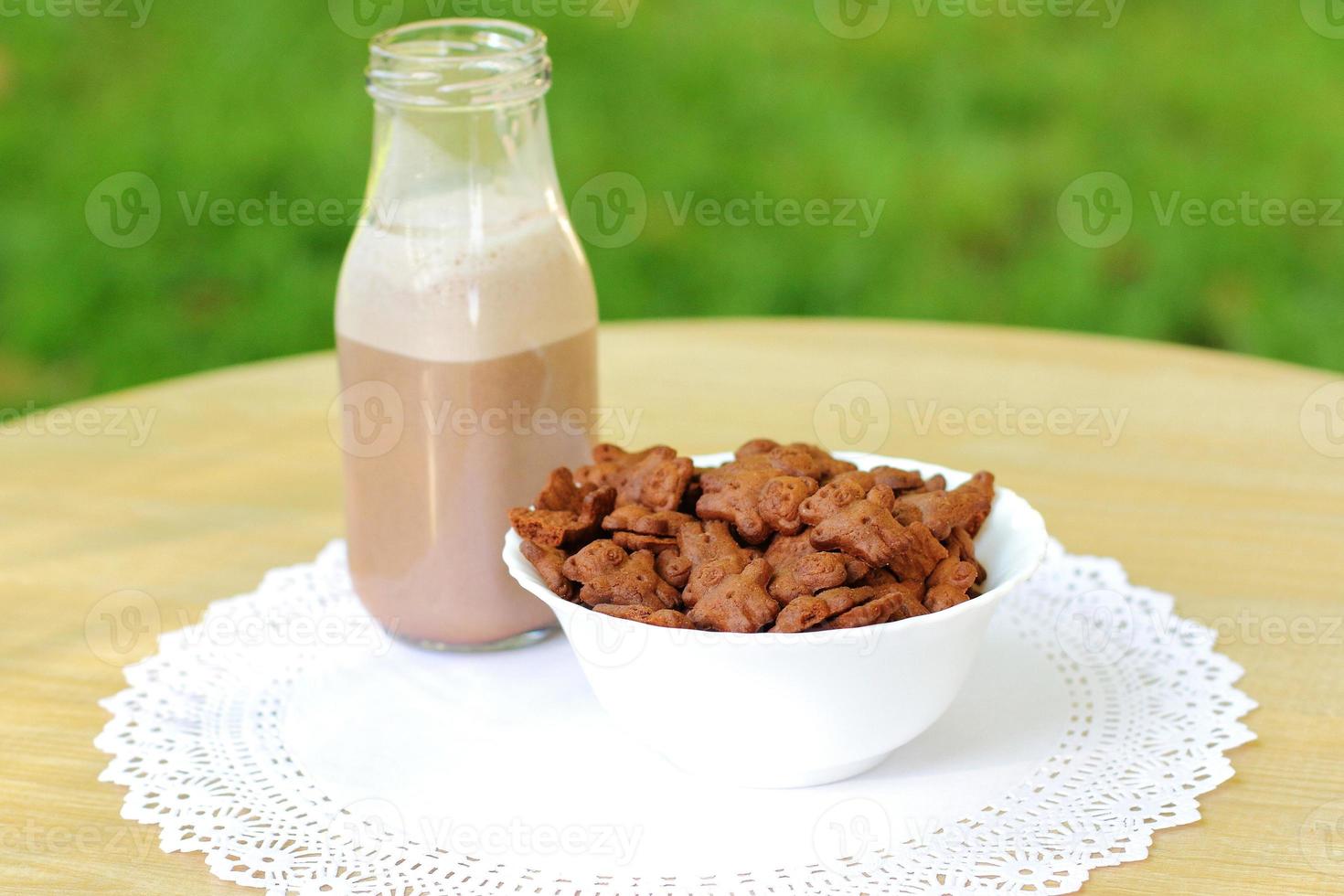 Bowls with different sorts of breakfast cereal products, white bowls with morning meal photo