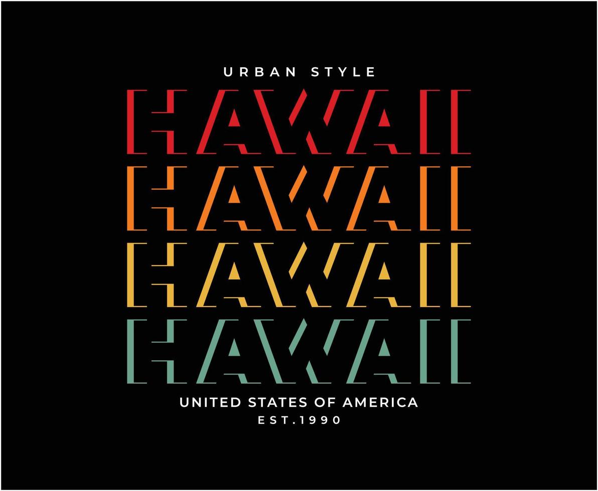 Hawaii Typography Vector T-shirt Design for print