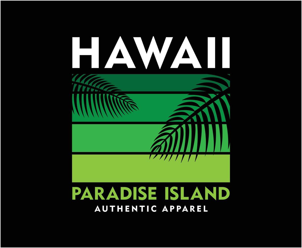 Hawaii Summer Vector T-shirt Design for print