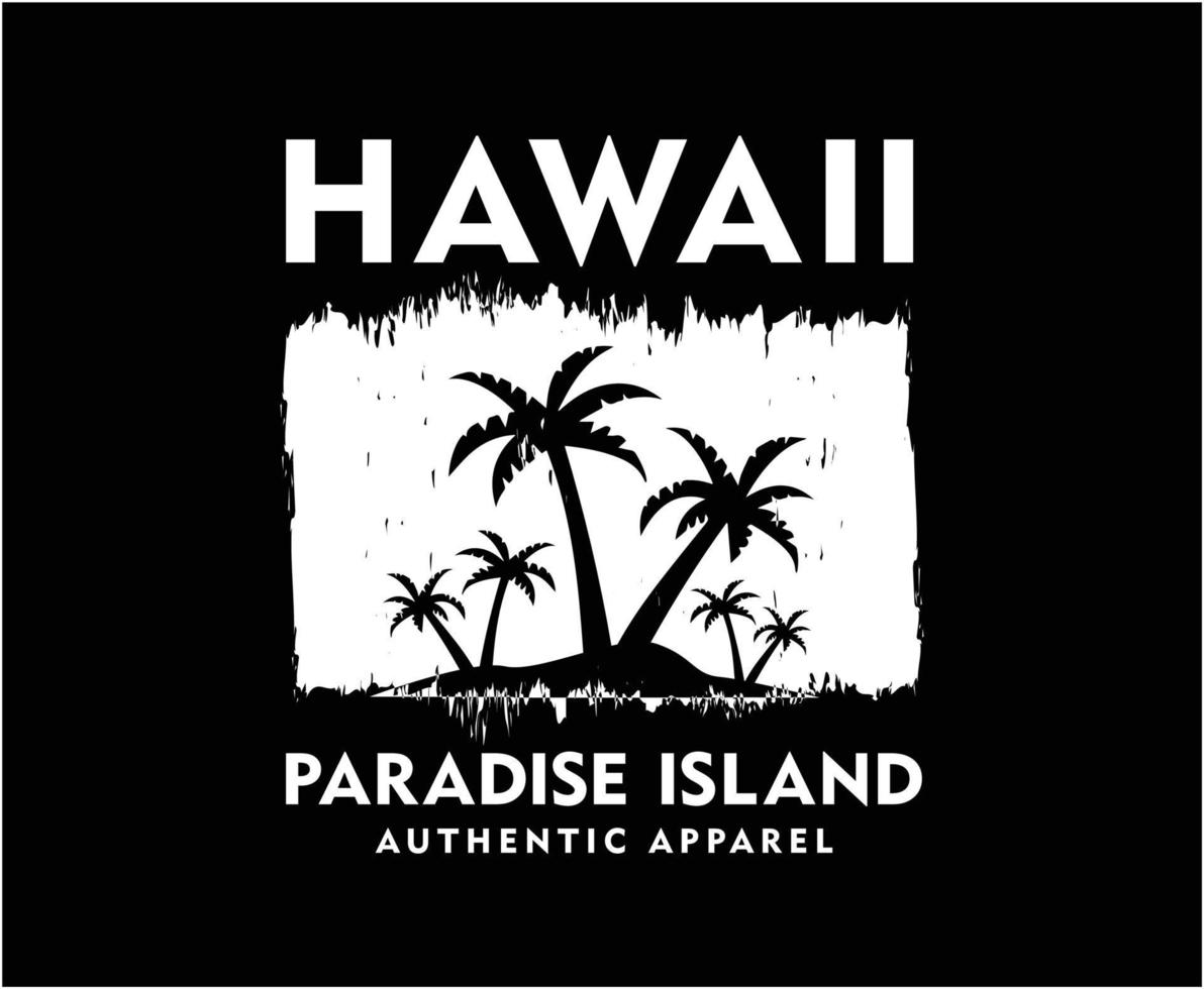 diseño de camiseta de vector de verano de hawaii para imprimir