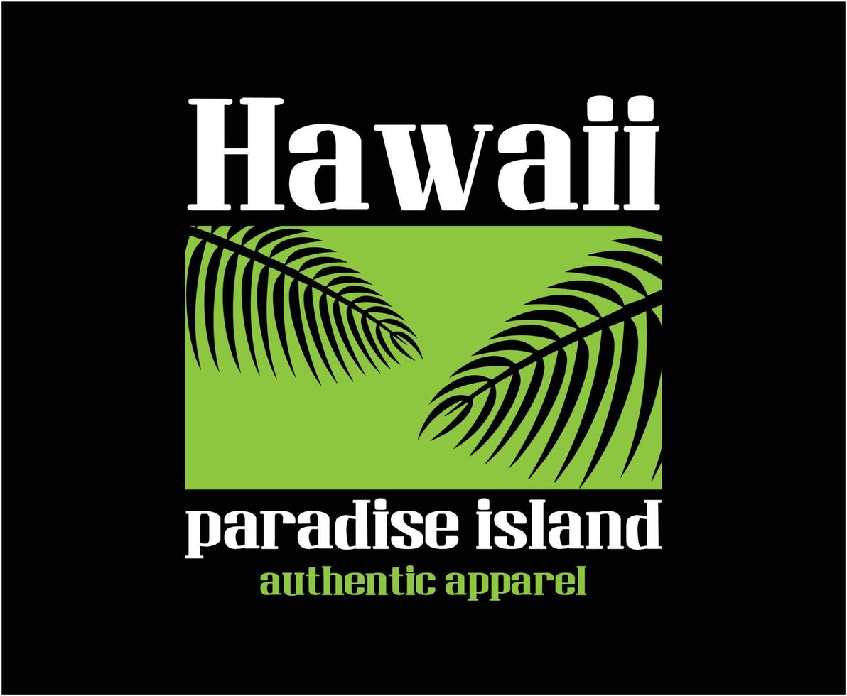 diseño de camiseta de vector de ilustración de verano de hawaii para imprimir