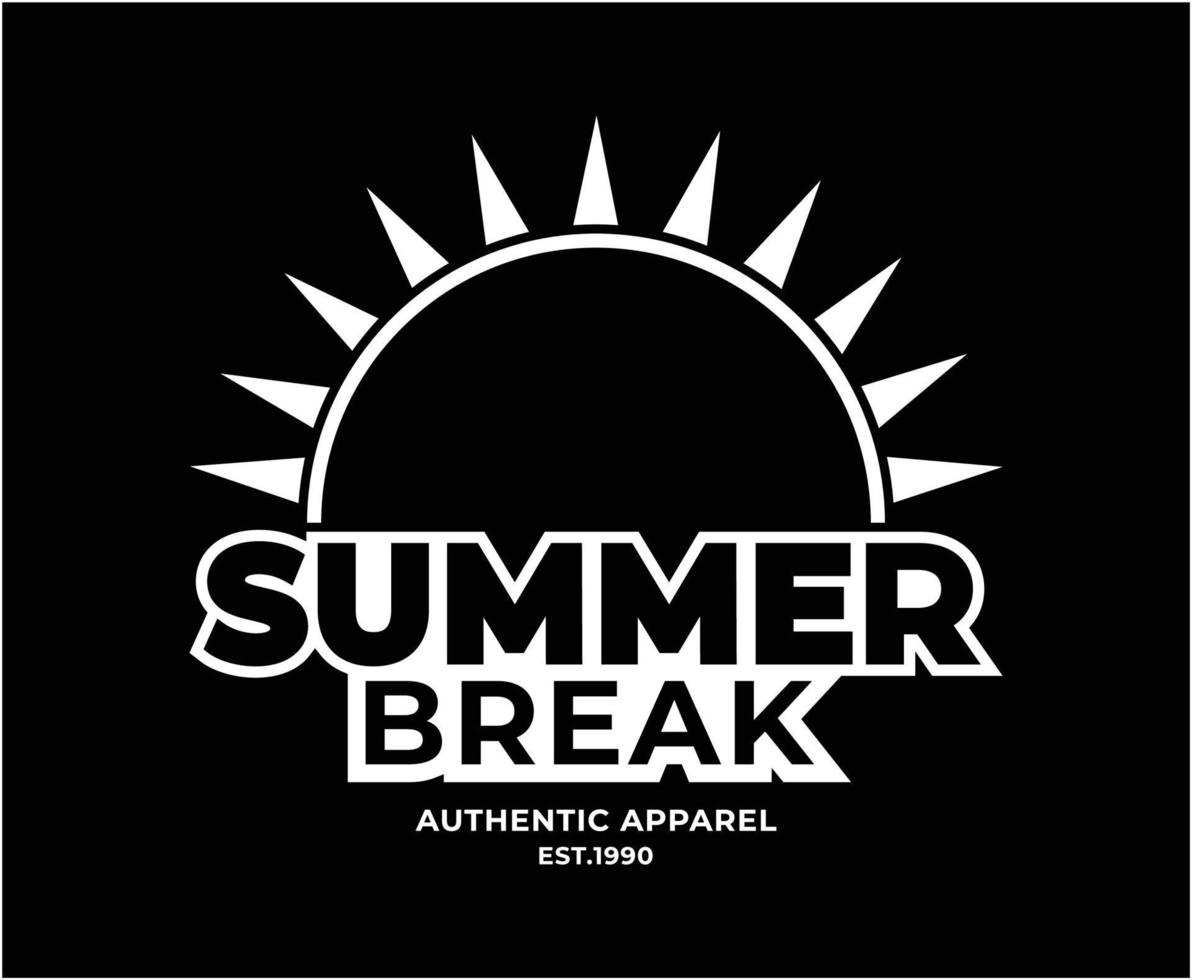 Summer Break Vector T-shirt Design for print