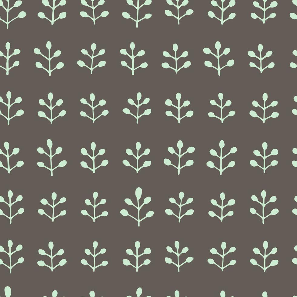 Vector seamless surface pattern dsign. Many leaves, branches, herbs, dots, triangles. Floral spring design for printing on paper, fabric, cards. Natural background for social media blog post, banners