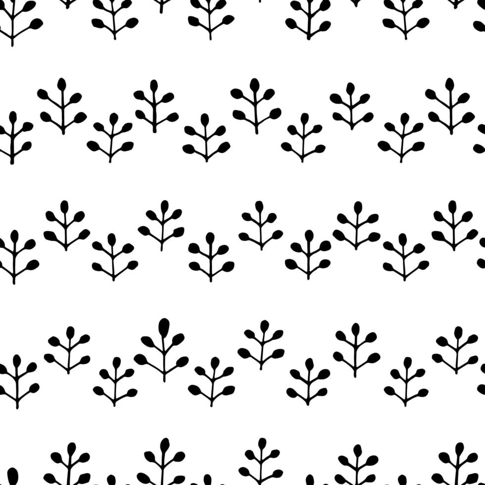 Vector seamless surface pattern dsign. Many leaves, branches, herbs, dots, triangles. Floral spring design for printing on paper, fabric, cards. Natural background for social media blog post, banners