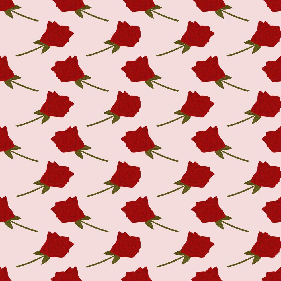 Fashionable Seamless floral pattern with roses. Vector illustration