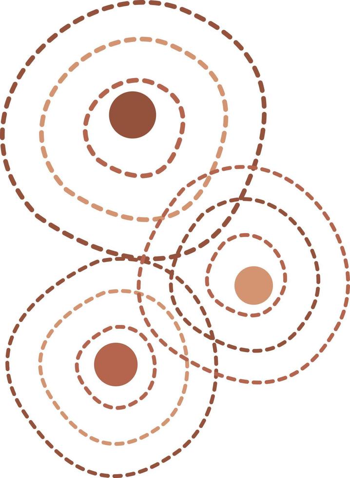 círculos abstractos en tonos neutros. ilustración vectorial simple, para niños, revistas, publicidad, logotipo, aplicaciones móviles. vector