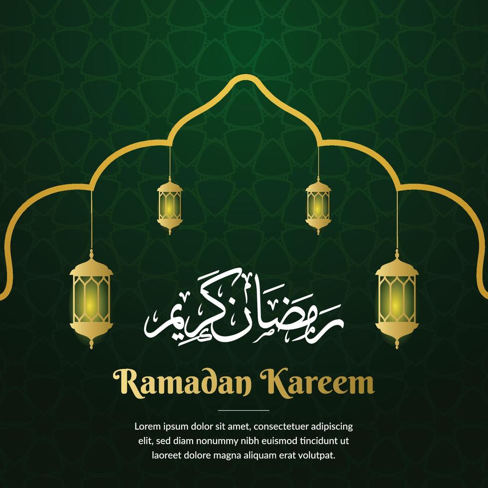 ramadan kareem greeting background template vector