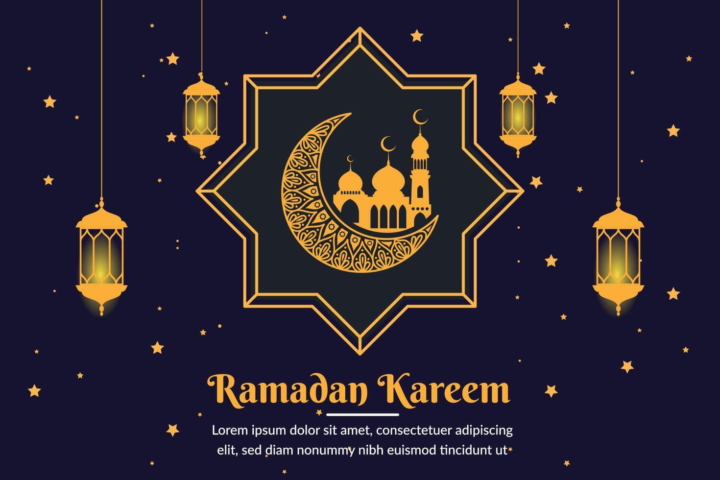 ramadan kareem greeting background template vector