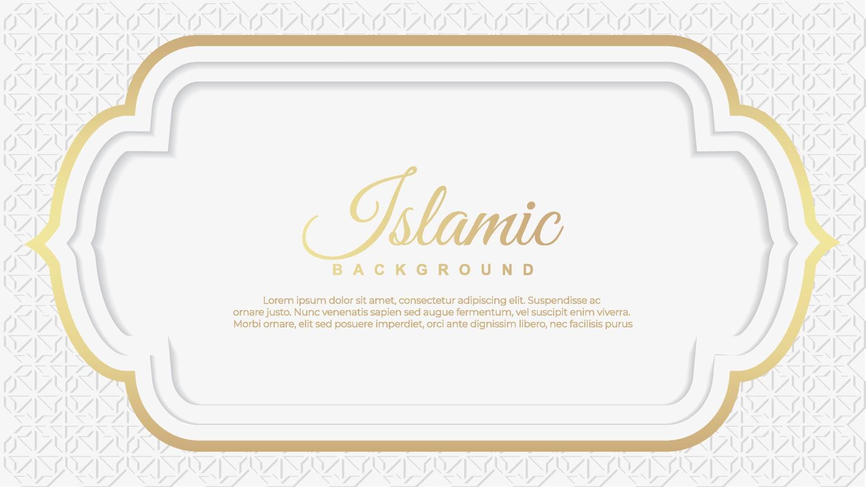 luxury gold islamic background template vector