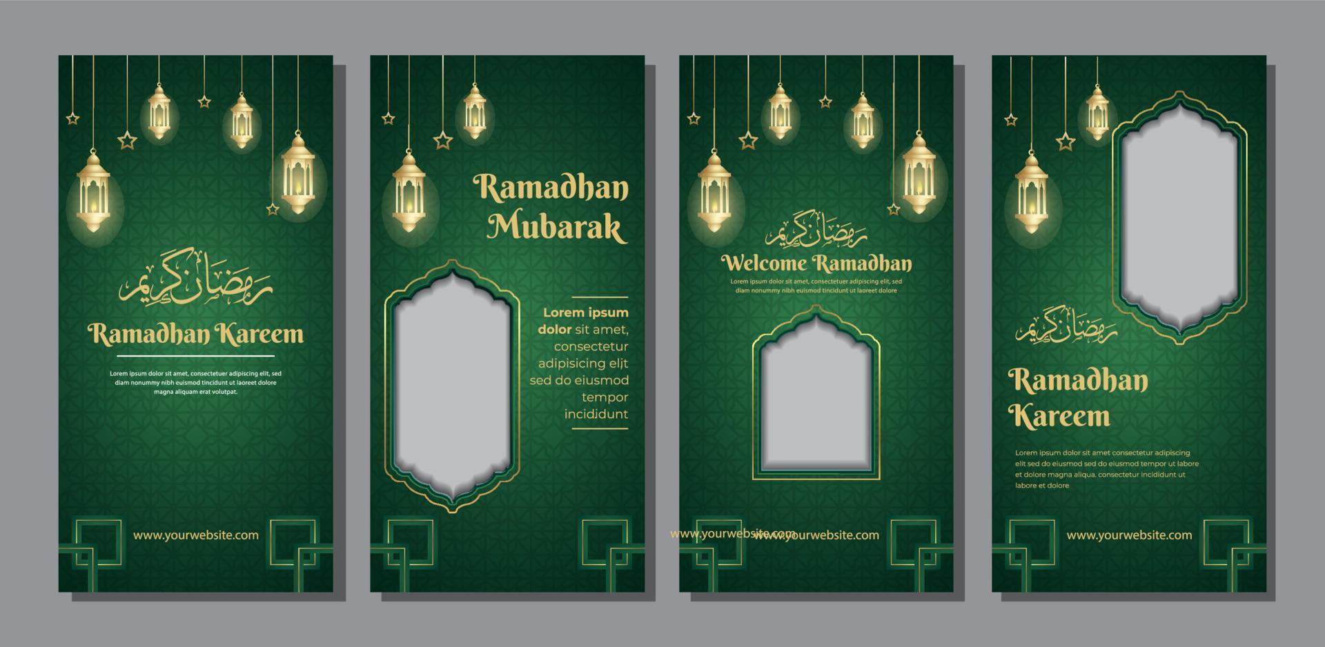 plantilla de publicación de redes sociales de ramadan kareem vector