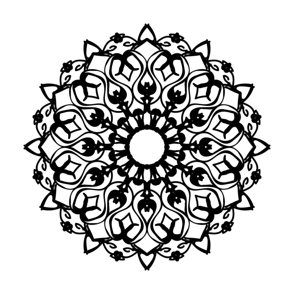 Hand drawn mandala. decoration in ethnic oriental  doodle ornament. vector