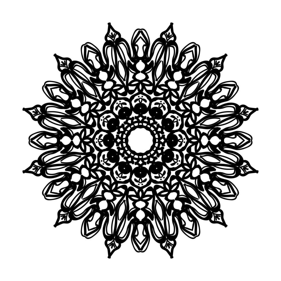 Hand drawn mandala. decoration in ethnic oriental  doodle ornament. vector