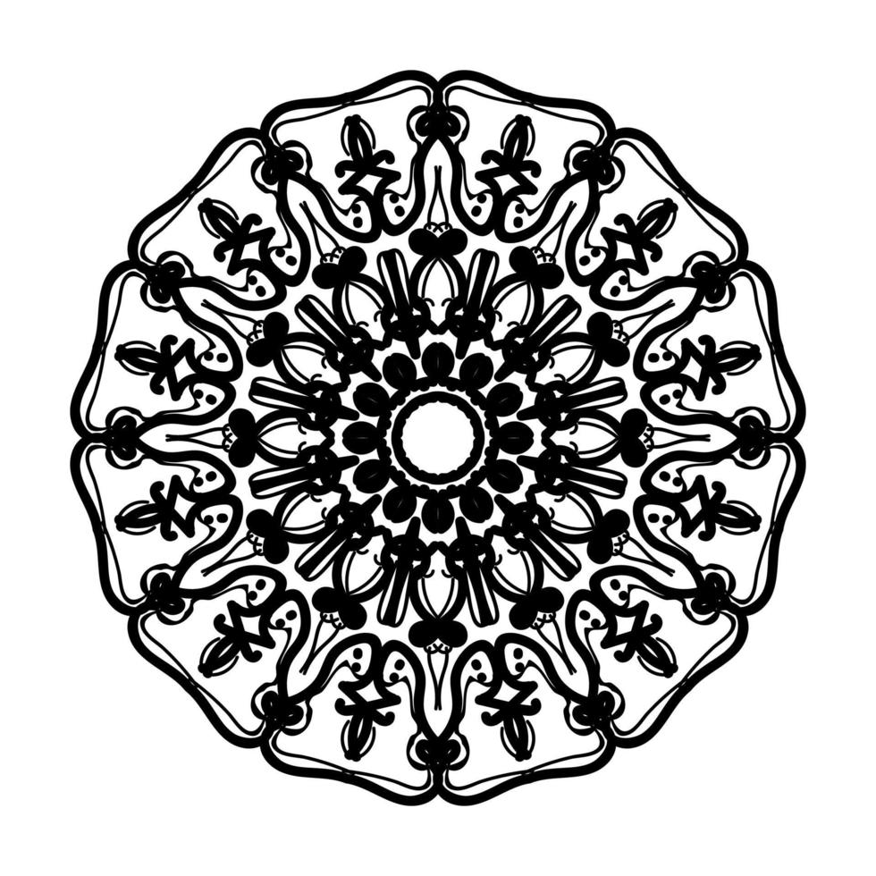 Hand drawn mandala. decoration in ethnic oriental  doodle ornament. vector