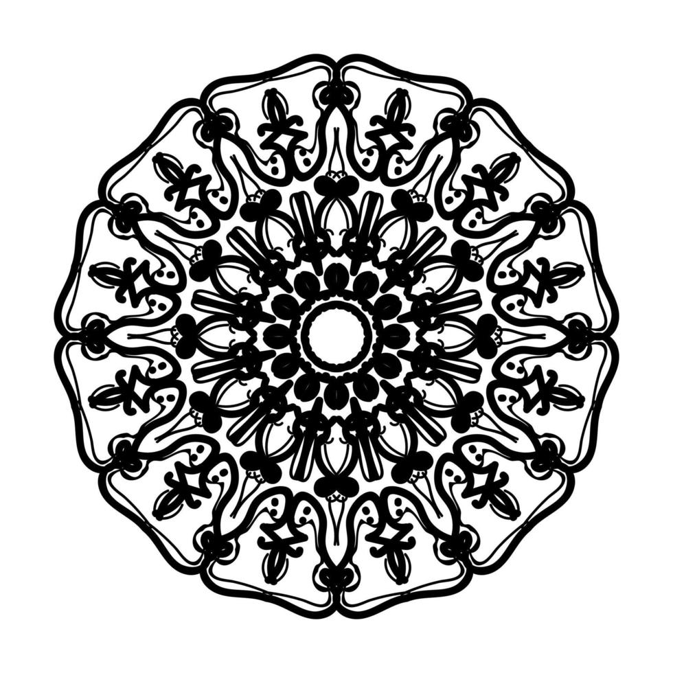 Hand drawn mandala. decoration in ethnic oriental  doodle ornament. vector