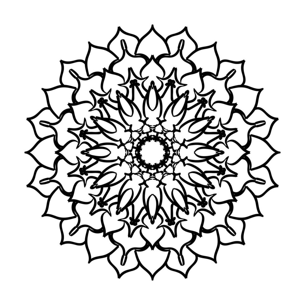 Hand drawn mandala. decoration in ethnic oriental  doodle ornament. vector